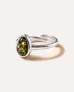 Green Amber ELEMENT Stacking Ring