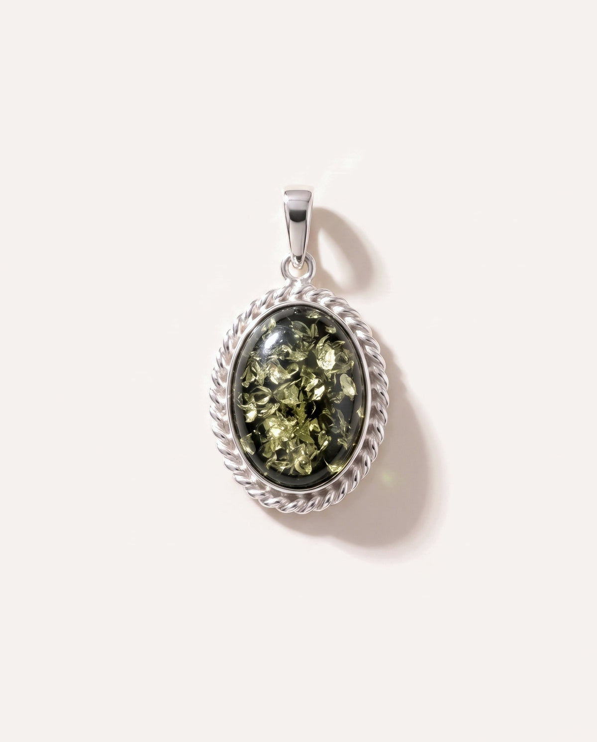 Colgante Quintessence Ámbar Verde