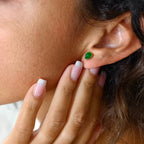 Simi Gemstone Studs with Green Onyx