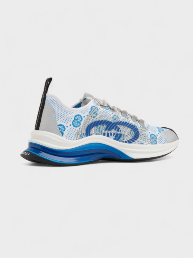 Sneakersy Gucci Run niebiesko-białe