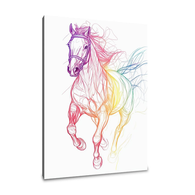 Leinwandbild galoppierendes Pferd
