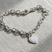 Tiny Heart Tag Personalised Silver Charm Bracelet