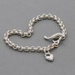 Heart Belcher Chain Charm Bracelet