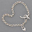Heart Belcher Chain Charm Bracelet