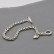Heart Belcher Chain Charm Bracelet