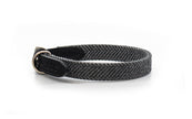 THE BALMORAL | LUXURY GREY HERRINGBONE & LEATHER DOG COLLAR