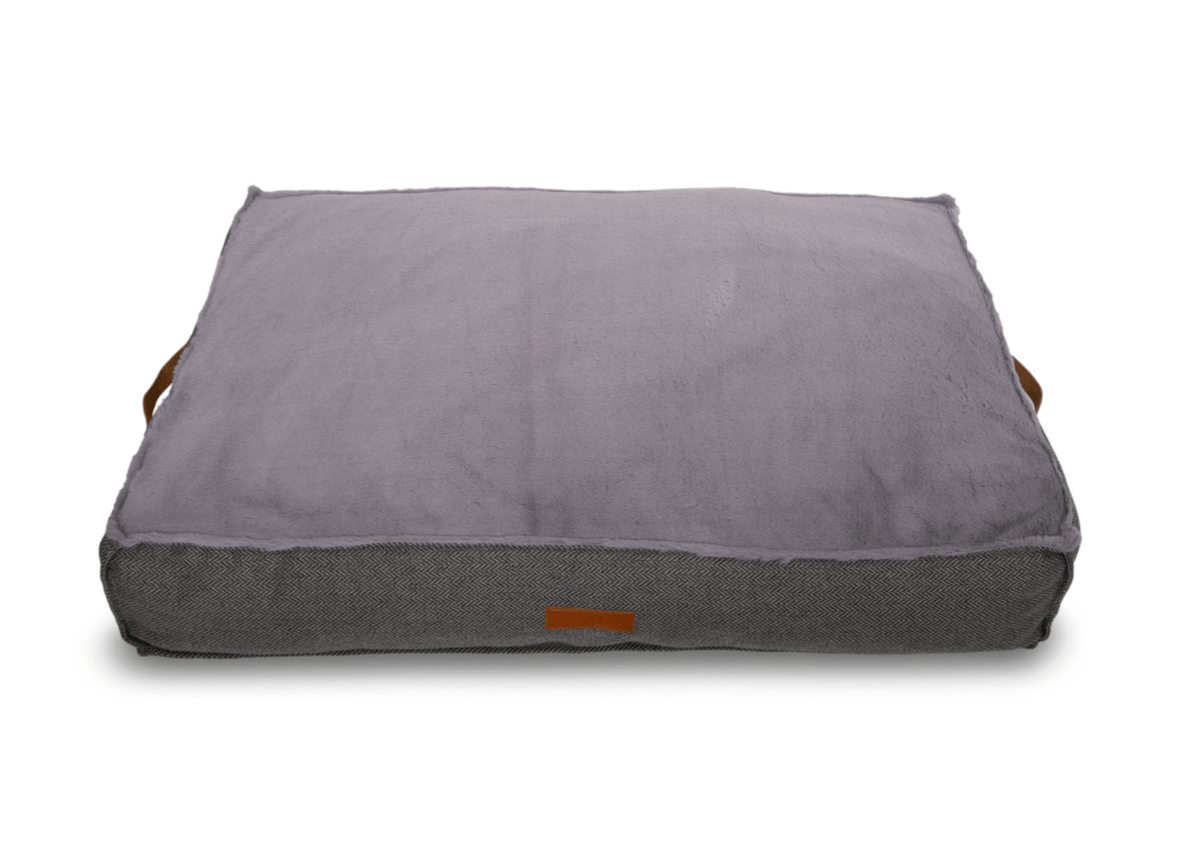 THE BALMORAL | LUXURY HERRINGBONE FLAT PILLOW DOG BED