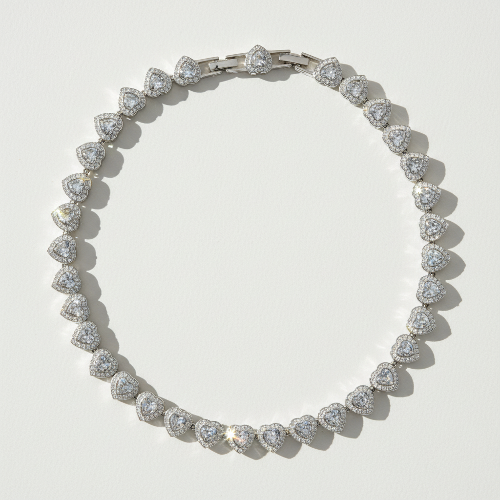 Heart choker necklace