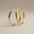 Slim Gold Wedding Band Set – Elara 2mm – 9ct/14ct/18ct Gold