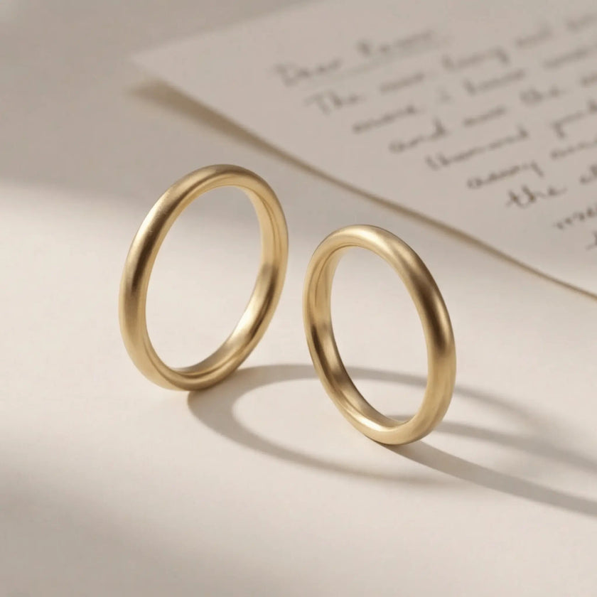 2mm Gold Wedding Band – Classic Elara – 9ct/14ct/18ct Gold