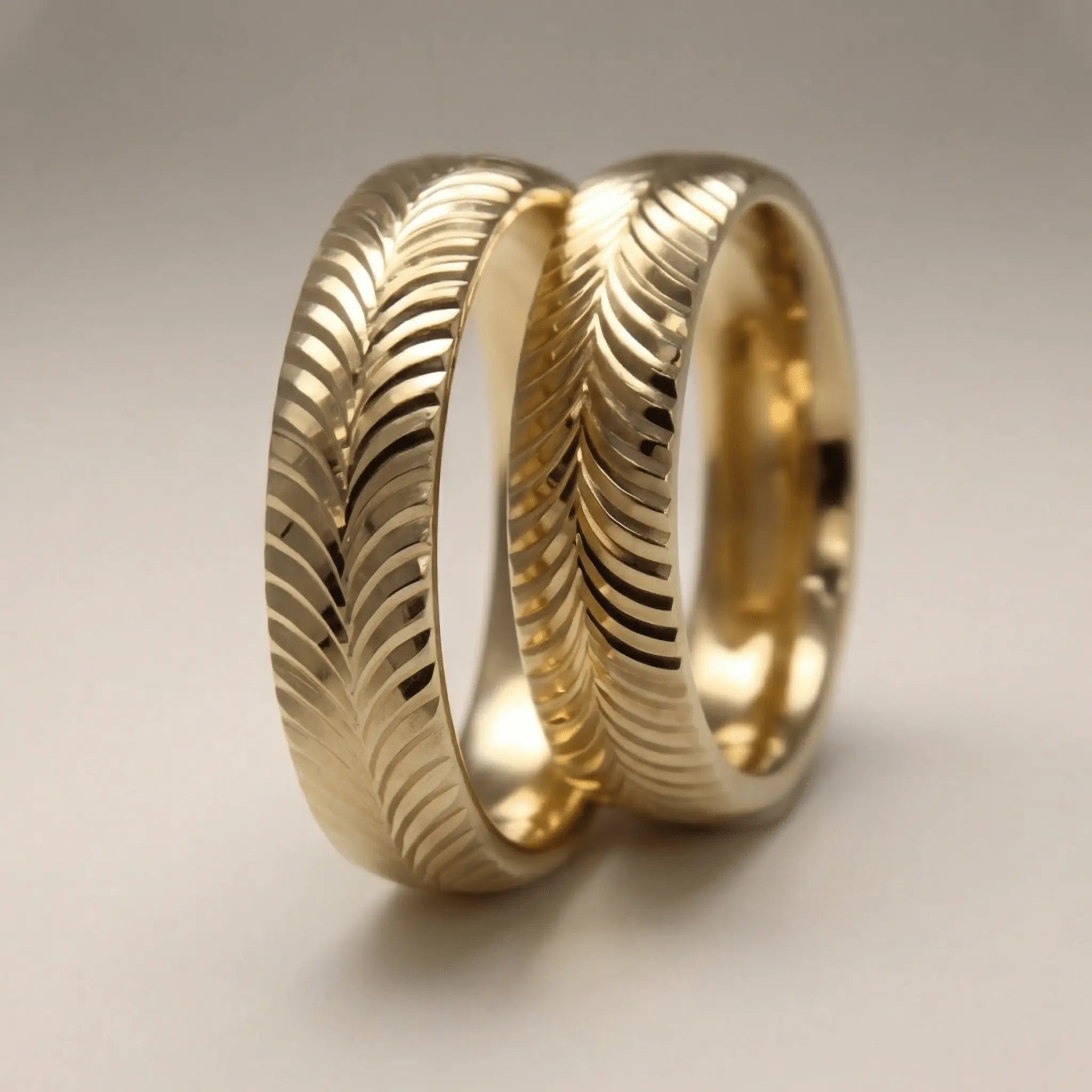 5mm Gold Wedding Band – Spiral Wave – 9ct/14ct/18ct Gold