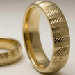 5mm Gold Wedding Band – Zigzag Faceted – 9ct/14ct/18ct Gold