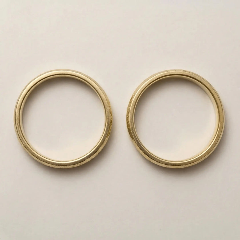 5mm Gold Wedding Band – Zigzag Faceted – 9ct/14ct/18ct Gold