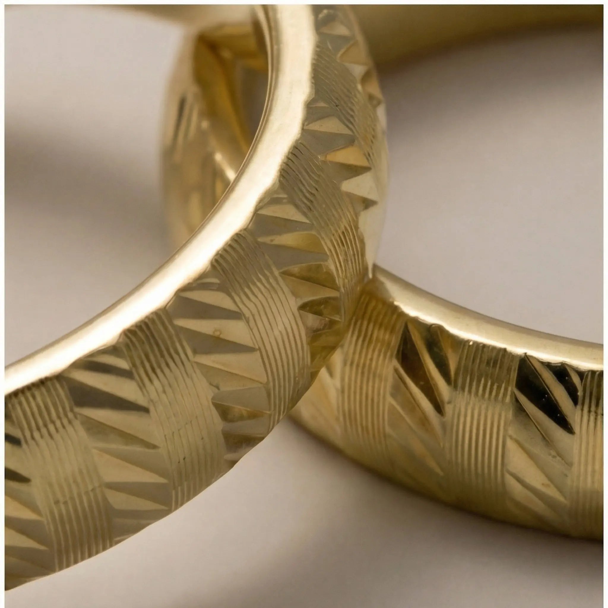 5mm Gold Wedding Band – Zigzag Faceted – 9ct/14ct/18ct Gold