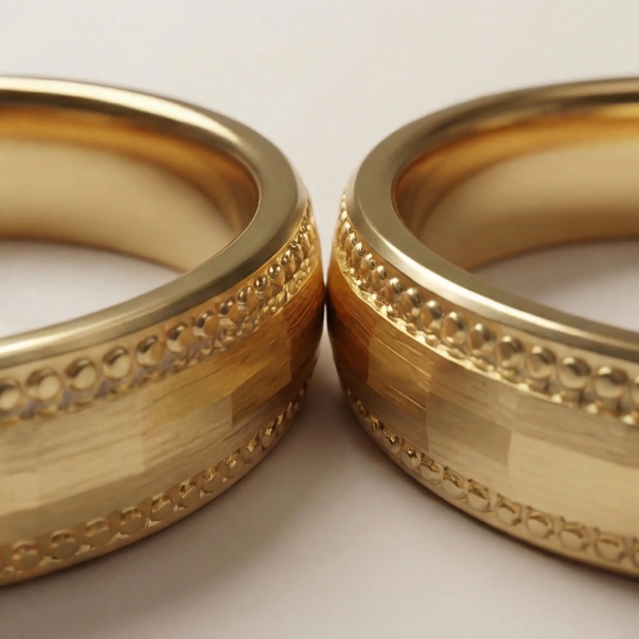 5mm Gold Wedding Band – Faceted Milgrain – 9ct/14ct/18ct Gold