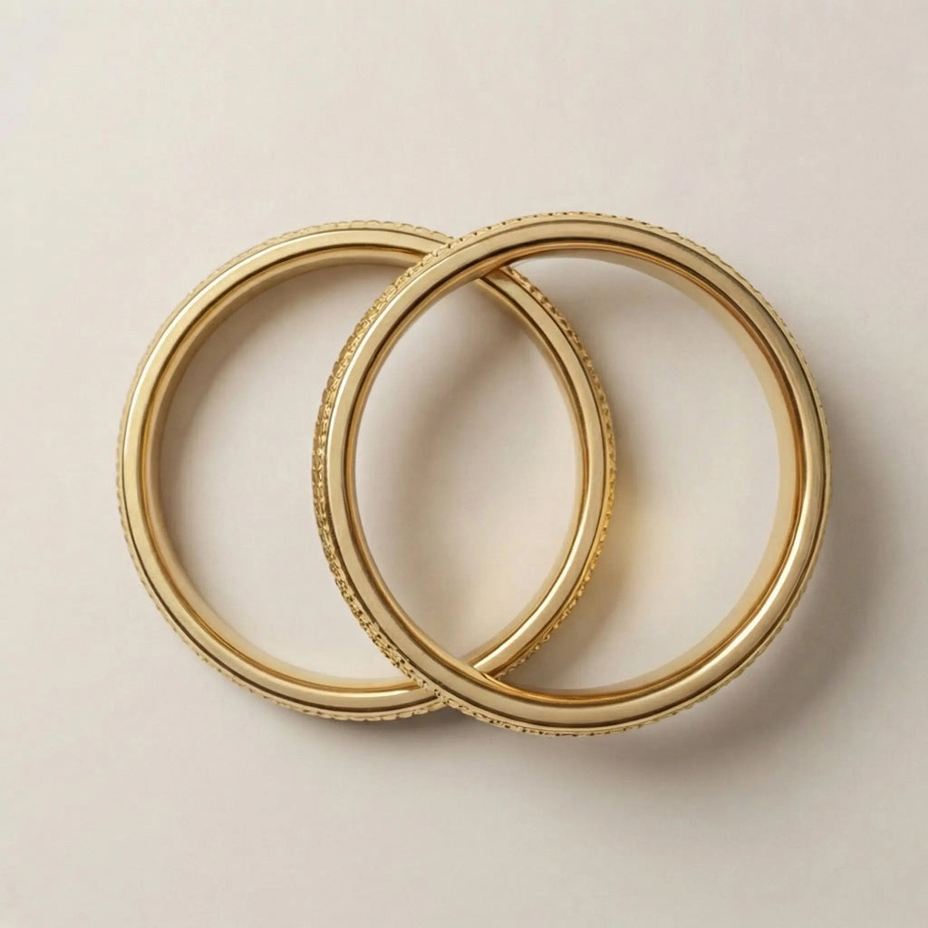 5mm Gold Wedding Band – Faceted Milgrain – 9ct/14ct/18ct Gold