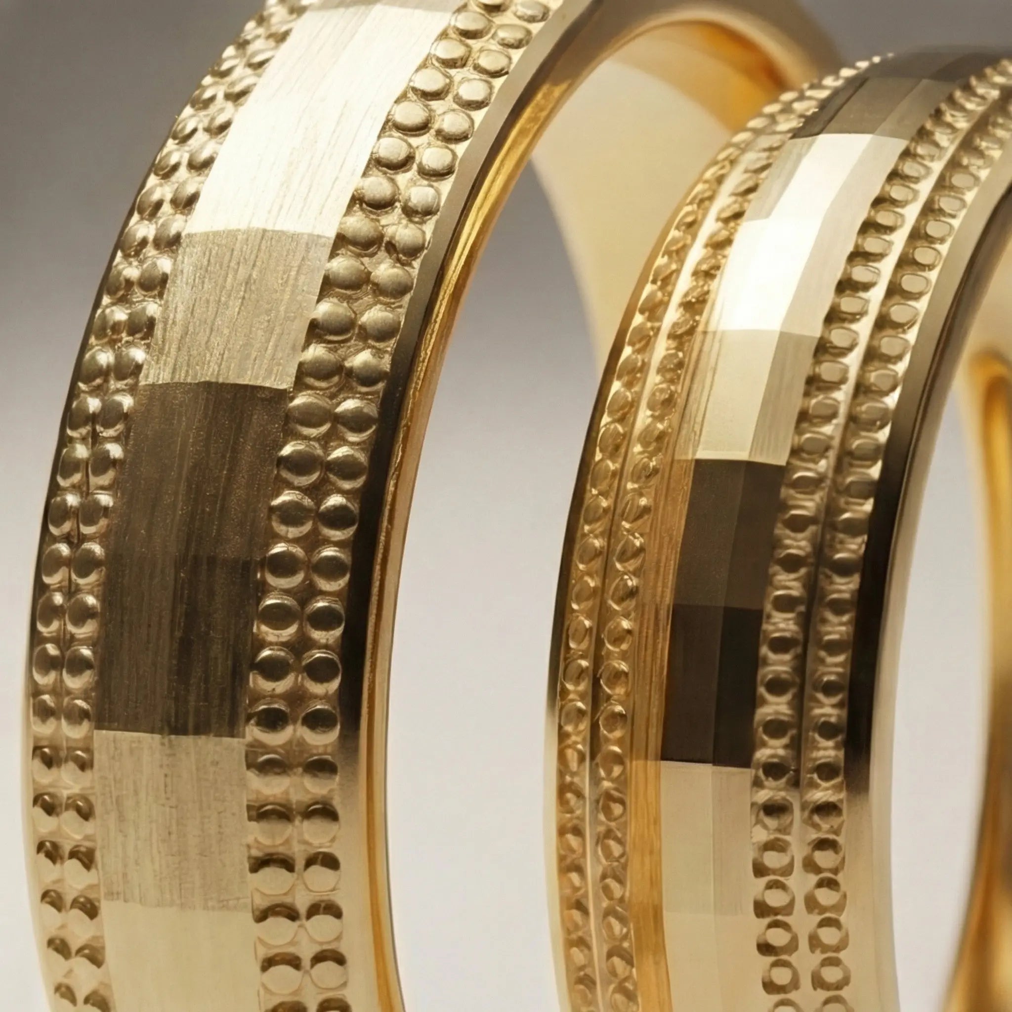 5mm Gold Wedding Band – Faceted Milgrain – 9ct/14ct/18ct Gold