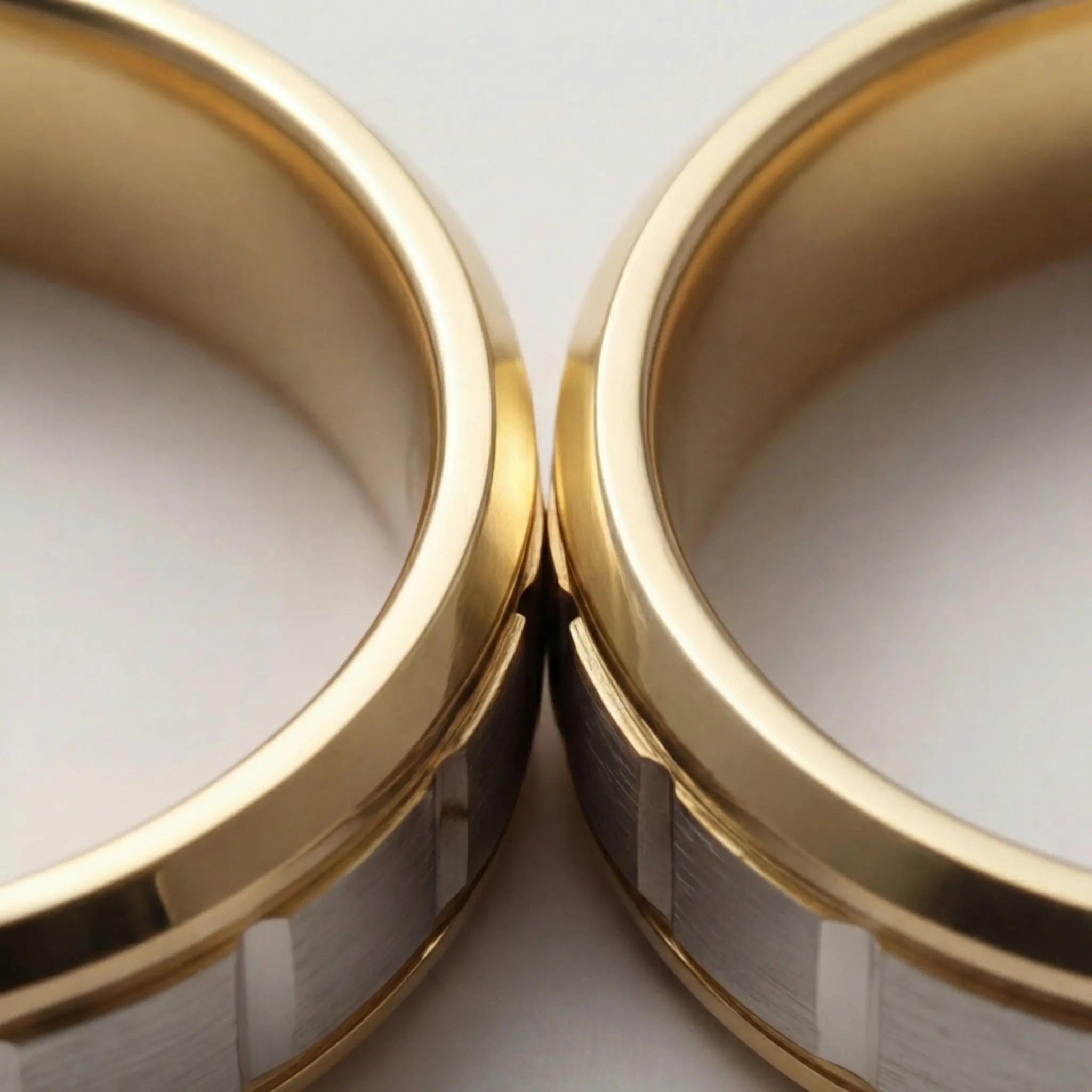 5mm Gold Wedding Band – Star Cut Two Tone – 9ct/14ct/18ct Gold
