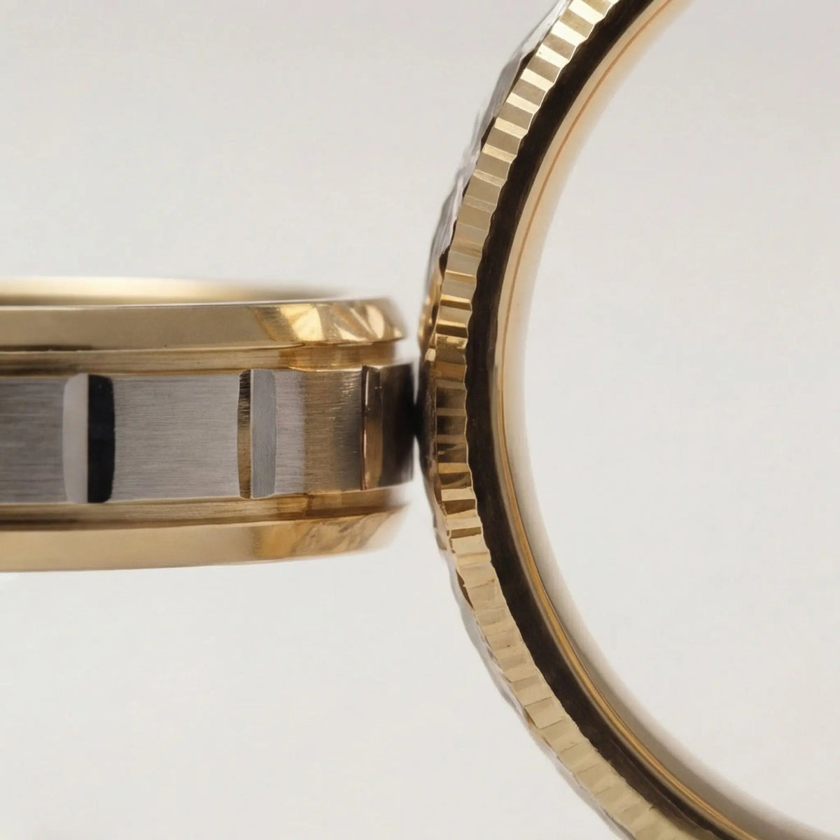 5mm Gold Wedding Band – Star Cut Two Tone – 9ct/14ct/18ct Gold