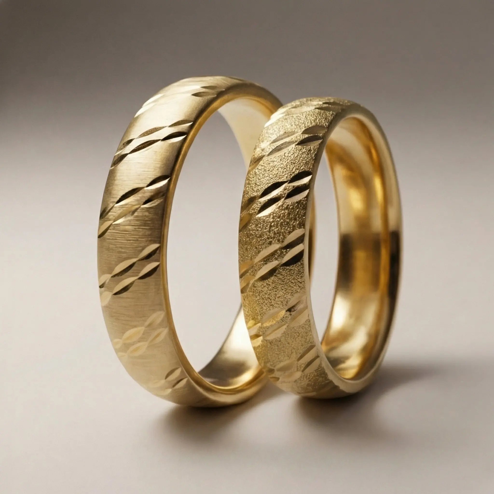 5mm Gold Wedding Band – Wave Faceted – 9ct/14ct/18ct Gold