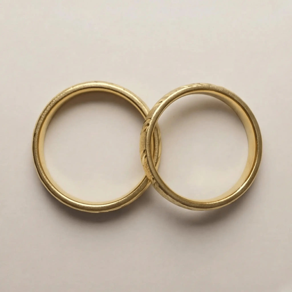 5mm Gold Wedding Band – Wave Faceted – 9ct/14ct/18ct Gold
