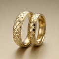 5mm Gold Wedding Band – Honeycomb Faceted – 9ct/14ct/18ct Gold