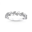 14ct/14K White Gold Natural Diamond Ring – Diamond Leaf 0.16ct