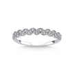 14ct/14K White Gold Natural Diamond Ring – Diamond Eternity Wave 0.15ct