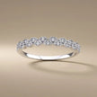 14ct/14K White Gold Natural Diamond Ring – Diamond Eternity Wave 0.15ct