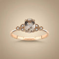 14ct/14K Rose Gold Natural Morganite & Diamond Engagement Ring – Morganite Diamond 0.6ct