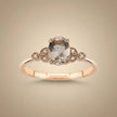 14ct/14K Rose Gold Natural Morganite & Diamond Engagement Ring – Morganite Diamond 0.6ct