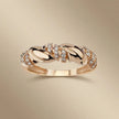 14ct/14K Rose Gold Natural Diamond Ring – Twisted Diamond