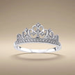 14ct/14K White Gold Natural Diamond Ring – Crown Diamond