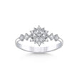 14ct/14K White Gold Natural Diamond Ring – Snowflake Diamond