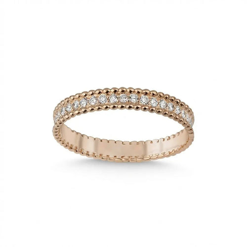 14ct/14K Gold Natural Diamond Ring – Classic Pavé Diamond