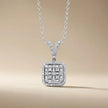 14ct/14K White Gold Natural Diamond Pendant – Square Cluster Diamond 0.36ct