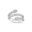 14ct/14K White Gold Natural Diamond Ring – Wrap Style Baguette Diamond 1.01ct