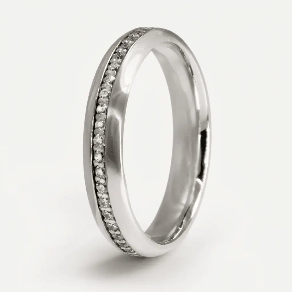 5mm Gold Wedding Band – Diamond Line Aurora – 9ct/14ct/18ct Gold