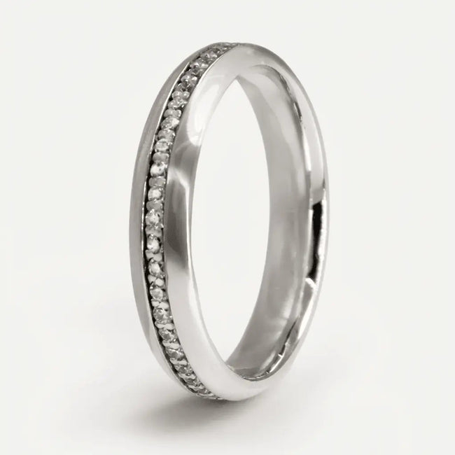 5mm Gold Wedding Band – Diamond Line Aurora – 9ct/14ct/18ct Gold