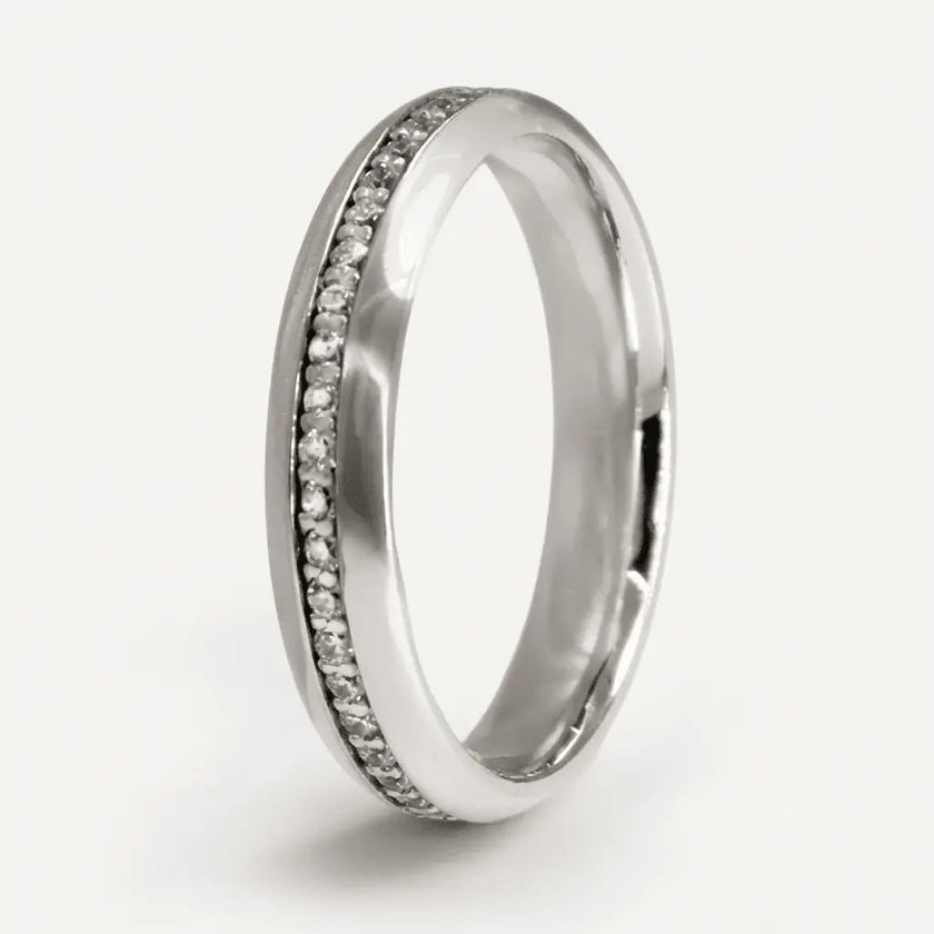 5mm Gold Wedding Band – Diamond Line Aurora – 9ct/14ct/18ct Gold