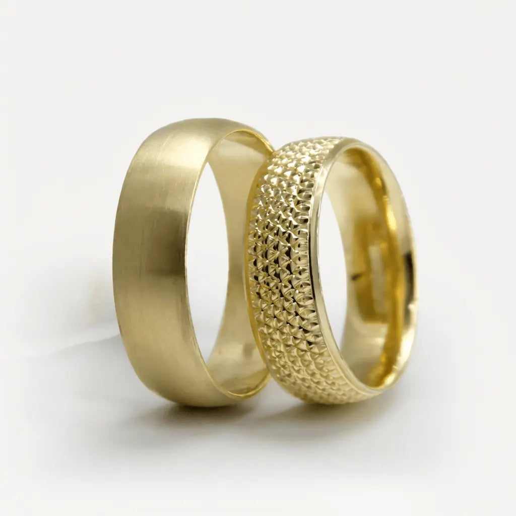 6mm Gold Wedding Band – Atlas Artisan – 9ct/14ct/18ct Gold