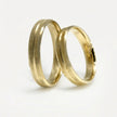 4mm Gold Wedding Band – Linear Texture Aurelia Line – 9ct/14ct/18ct Gold