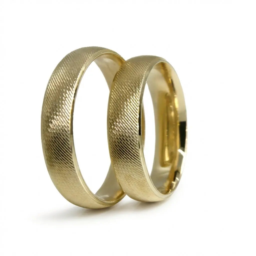 5mm Gold Wedding Band – Brushed – 9ct/14ct/18ct Gold