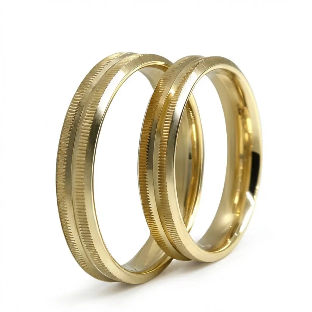 4mm Gold Wedding Band – Minimal Line – 9ct/14ct/18ct Gold