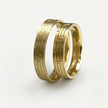 4mm Gold Wedding Band – Geometric Pattern – 9ct/14ct/18ct Gold