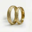 5mm Gold Wedding Band – Faceted Ocean Wave Design Width – 9ct/14ct/18ct Gold