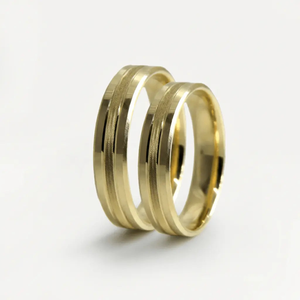 5mm Gold Wedding Band – Dual Channel – 9ct/14ct/18ct Gold