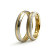 4mm Gold Wedding Band – Contrast Texture – 9ct/14ct/18ct Gold