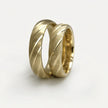 5mm Gold Wedding Band – Diagonal Contrast – 9ct/14ct/18ct Gold