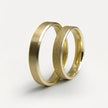 4mm Gold Wedding Band – Satin Sparkle Contrast – 9ct/14ct/18ct Gold